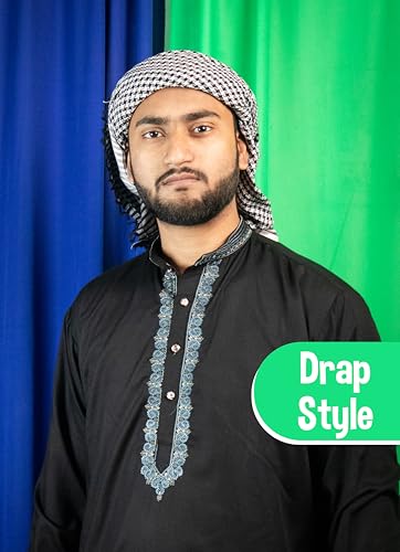 Scarf for Men Shemagh Keffiyeh Arabic Wrap Desert Muslim Haji Rumal Traditional Arab Kaffiyeh Head scarf for men Cotton| Unisex Scarf for Summer