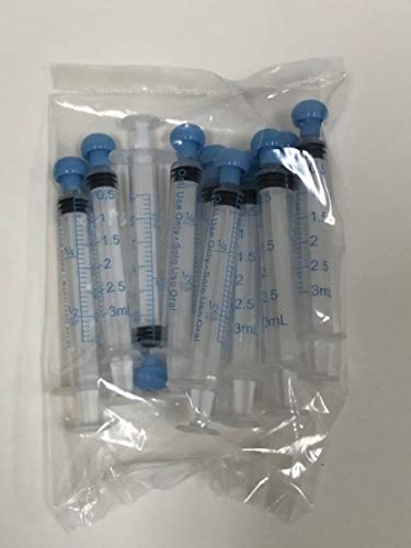 Easy Glide 3ml 3cc Oral Syringe, Luer Slip, Caps Included, Great for Oral Medicine and Home Care, 50 Count