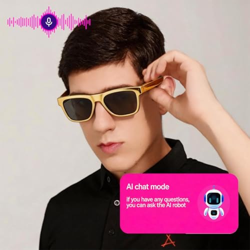 Image of OhO sunshine AI Smart Glasses for Men & Women, Bluetooth Smart Sunglasses with Open Ear Audio & ChatGPT Real-Time Translation (165 Languages), Smart AI Glasses with 10H for Meeting Travel Daily Wear