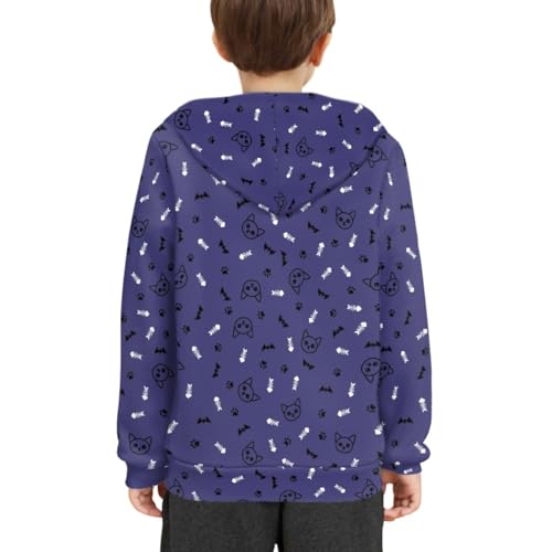 JooMeryer Boys Girls Unique 3D Halloween Pumpkin Printed Long Sleeve Casual Pullover Hoodie4