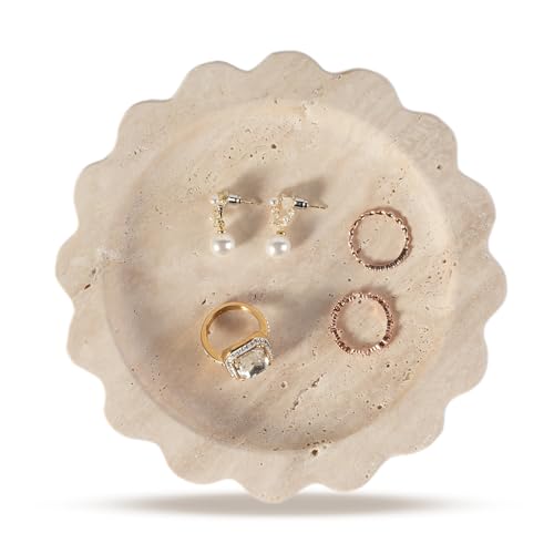 Koville Travertine Jewelry Dish, 5.51
