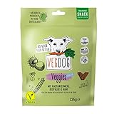 VEGDOG Veggies Skincare hypoallergener Hundesnack (10 x 125 g) | Trainingssnack für Fell und Haut | Proteinsnack für Allergiker mit Kastanie und Hanf