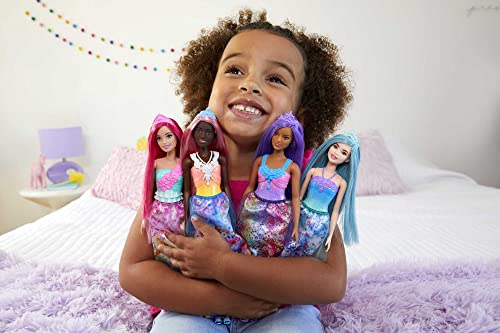Barbie Poupée Royal Dreamtopia Cheveux Roses avec Corsage Scintillant Jupe À Fleurs Mulitcolores Et Accessoire pour Cheveux Jouet Enfant A Partir De HGR15 - vue 3