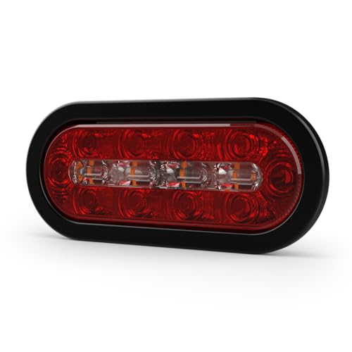 2015-2020 Kovatch Mobile Equipment Rear LED Lights Too Bright 2 ECCO LED STTR Warning Light LEDs 8 Inch Amber White 12V 24V Surface Mount Waterproof Construction Caution Lights for Truck off Road car Commercial Vehicles, 5 Year Warranty