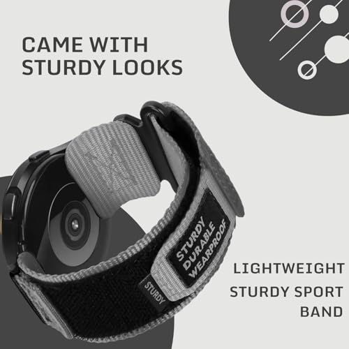Image of YODI 22mm Strap Band Compatible With Noise Colorfit Halo Plus 1.46 Smartwatch Only, Nylon Sturdy Classic Straps Accessories for Men and Women