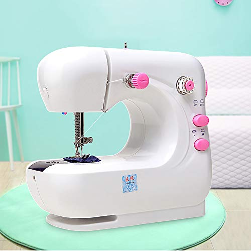 Mini machine à coudre multifonction blanche pour tissu et couture main - 2