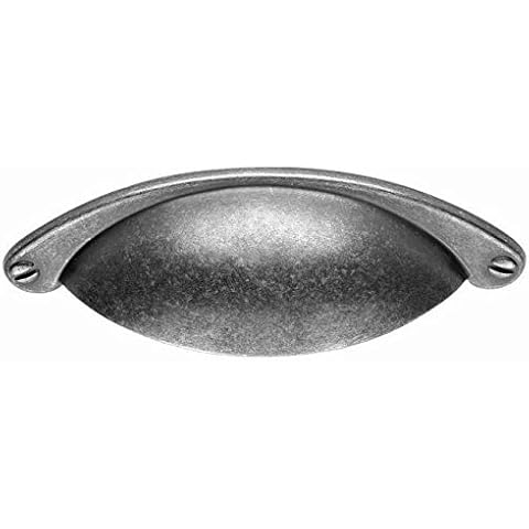 Traditional Pewter Half Moon Kitchen Handle Cover
