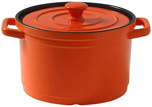 UWY Casseruola Casseruola - Pentola in Ceramica Resistente al Calore in Terracotta Grande casseruola Pentola per stufati per Uso Domestico Zuppa Pentola in ceramica-5L