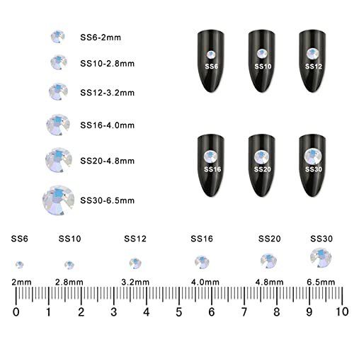 2880 Hotfix Rhinestones, Flatback Glass Round Crystals Gems for Crafts Clothes Shoes Bag DIY Decoration,Sky Purple,SS16,3.8MM-4MM - Image 3