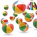 GiftExpress GIFTEXPRESSTM 24 Pcs 6" Mini Inflatable Rainbow Multicolor Beach Ball