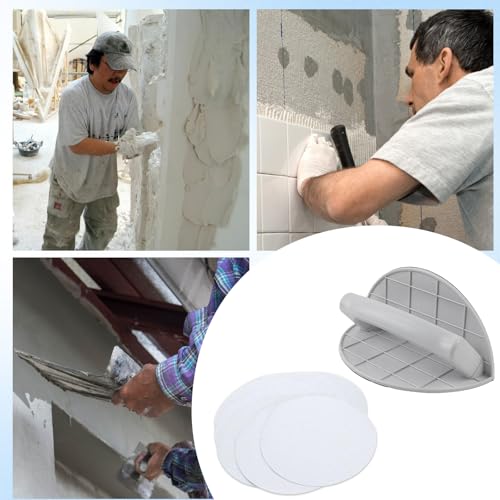 Eckschleifer, Selbstklebendes Halbrundes Winkelschleifpapierwerkzeug mit 10 Schleifpapier 180 Körnung, Winkelschleifwerkzeug, Handschleifer zum Polieren und Schleifen