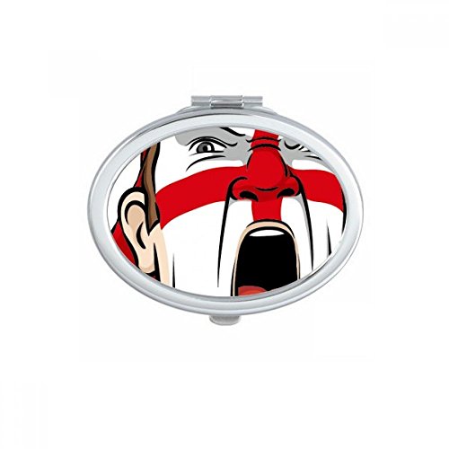 Miroir ovale maquillage compact avec drapeau Angleterre mignon - 2