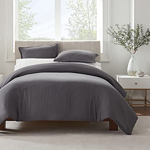 Parure de lit 3 pièces ultra douce hypoallergénique lit double gris