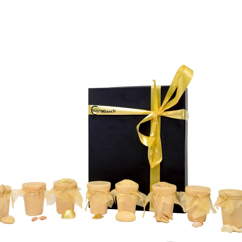 Image of NUTRI MIRACLE Diwali Edible Cups with Dry Fruits, Chocolate and Nuts with Diya | Corporate Office Gift