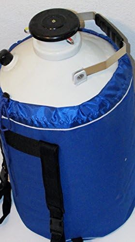 10l Liquid Nitrogen Ln2 Storage Tank, Cryo Container Dewar, with Canisters & Strap