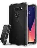 Ringke [Fusion] Compatible with LG V30 Case, V30 Plus, LG V30 ThinQ Case Clear Lightweight Minimalist Transparent PC Back TPU Bumper [Drop Protection] Raised Bezels Scratch Resistant - Smoke Black
