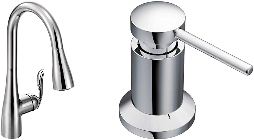 Moen 7594C Arbor One-Handle Pulldown Kitchen Faucet Featuring