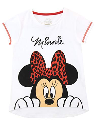 Disney Camiseta para Niñas Minnie Mouse Blanco 9-10 Años