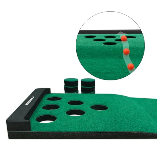 Crestgolf 12 HOLE MAT Golf Pong Mat Game Set Green Mat,Golf Putting Mat With 2 Adjustable Golf Putters, 6 Golf Balls,12 Golf Hole Covers thumb #4