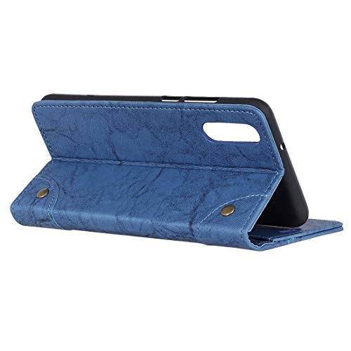 Capook – Capa de couro para Galaxy A90 5G com fivela de cobre retrô com textura de cavalo selvagem,