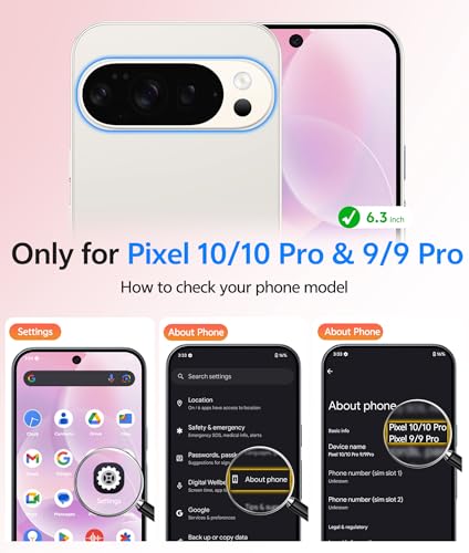 Image of FNTCASE for Google Pixel 10 Pro Case: for Pixel 10 Case [Fit for Magsafe] Translucent Matte Cases with [Screen Protector] Military Grade Shockproof Protective Magnetic Phone Cover (6.3inch - Pink)