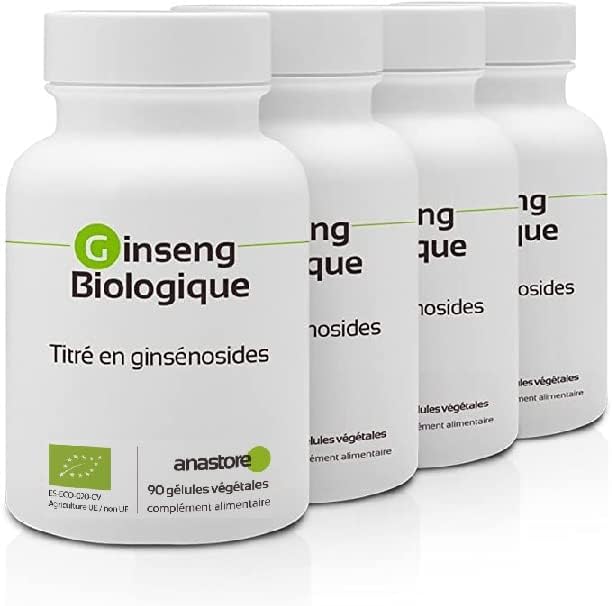 GINSENG ROUGE BIO | PACK 3+1 GRATUIT | 200 mg / 360 gélules | Ene...
