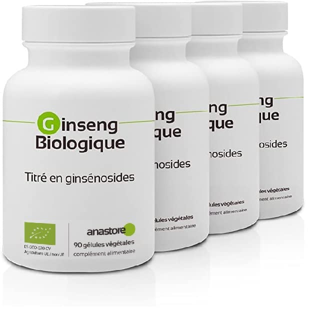 GINSENG ROUGE BIO | PACK 3+1 GRATUIT | 200 mg / 360 gélules | Ene...