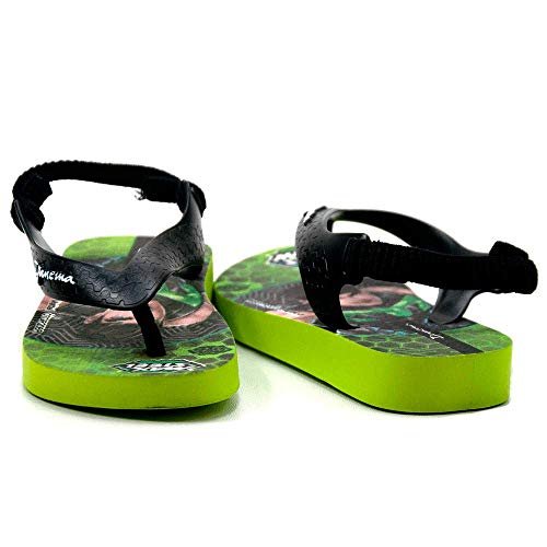 Chinelo Polly e Max Steel, Ipanema Kids, Bebê Unissex, Verde/Preto, 20/21