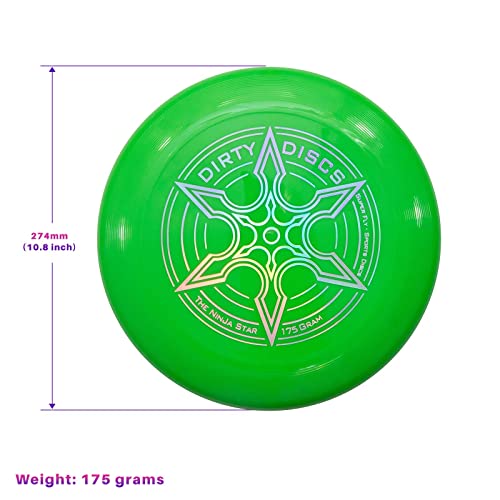 Indy, Dirty Disc (175 g) (Green) Frisbee, Professional Frisbee Disc, Throwing Disc, Flying Disc, Sports Toy - Image 2