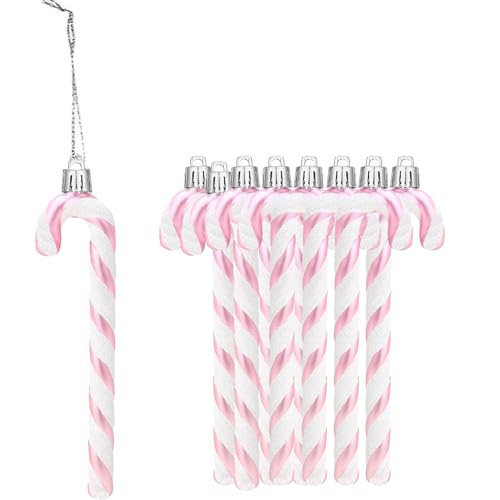 HERZWILD 12pcs pink Weihnachtsbaumschmuck Zuckerstangen-Anhänger...