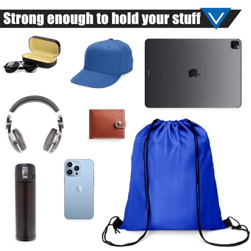 Lzerking Drawstring Backpack Bulk 50 Pcs Drawstring Bags Bulk Nylon Draw String Back Bag for Gift Bag for Men Women, 10 Colors4