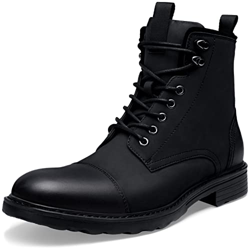 Vostey Mens Boots Motorcycle Casual Boots for Men Zipper Fashion Chukka Boots Mens