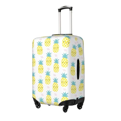 Cute Shy Pineapple Luggage Cover Protector Anti-Scratch Washable Fits 18-32 Inch Luggage-X-Large2