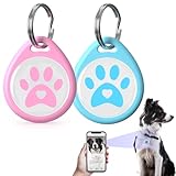 2-Pack -Smart QR Code Pet ID Tag for Dogs - Instant GPS Location Alert via Email, No App/Subscription Required, Waterproof Anti-Lost Personalized Dog Collar Accessories (Blue&Pink, for Dog - 1.2')
