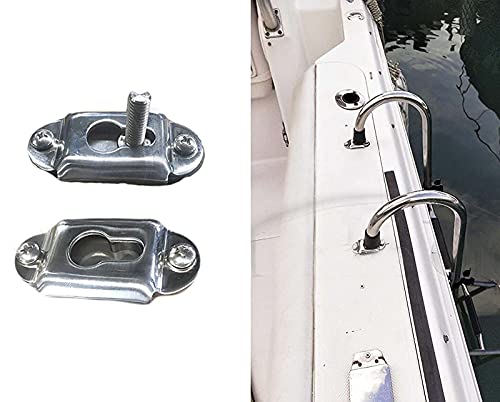 Escalera plegable de 4 peldaños en acero inoxidable para piscina y barco miniatura 4