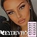 EYDEVRO False Eyelashes Wispy Lashes D Curl Cat Eye Lashes Clear Band Manga Lashes Natural Look Fox Eye Fake Lashes Fluffy Faux Mink Strip Lashes 7 Pairs Pack