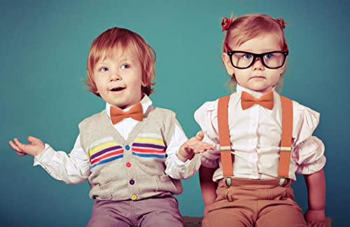 Bow Tie House Men's Classic Pre-Tied Bow Tie Formal Solid Tuxedo (Large, Carrot) #TOP5