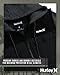 Hurley Mens Canvas Jacket - Lightweight Quilted Two Fer Hooded Sweater Vest Insulated Utility Work Jackets for Men, Size Medium, Black