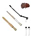 Pinceaux machine à expresso/Brosse à manche en bois/accessoires pour café/nettoyage de café à la cuillère/Café Moulin à café Brosse de nettoyage(4 pièces)