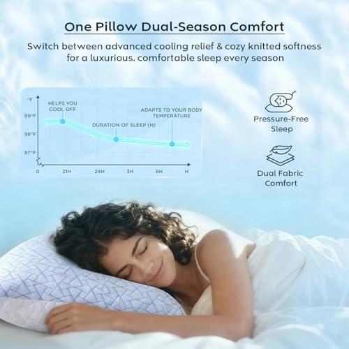 Image of AYKA Premium Cooling Microfiber Pillow for Sleeping, Set of 4 | 17x27 Inch Hotel Luxury Bed Pillows | 100% Virgin Fiber Fill, Soft & Fluffy | Neck Support for Side, Back & Stomach Sleepers