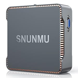 SNUNMU Mini PC Windows 11 Pro, Intel Celeron J4125 Mini Comptuer, 8GB RAM 256GB ROM Mini Desktop Computer, Unterstützung 4K UHD, HDMI + VGA, WiFi 2.4G / 5G, Micro PC für Büro, Schule, Familie.