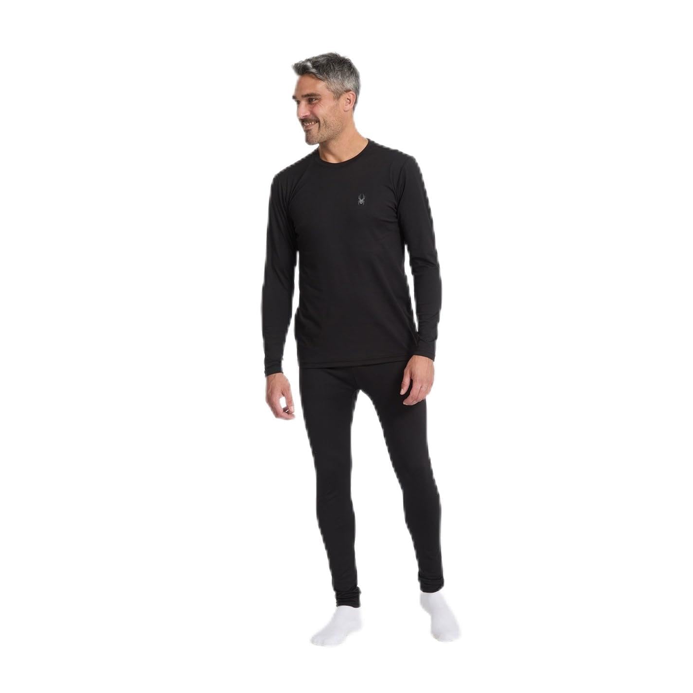 Spyder Men's Black Baselayer Set in Size M, Sports Direct