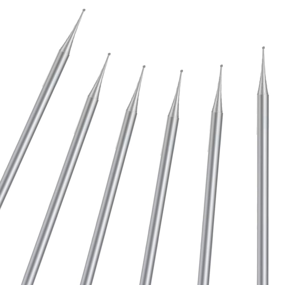 6-Teiliges Kugelfräser-Set, Kugelfräser mit 3/32-Schaft, Schmuckschnitzbits (2,1 Mm), Langlebig, Einfach zu Verwenden