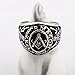 YLWJSP Freemason Ring - Signet Style, Stainless Steel, Size 9 - Masonic Master Mason Gift for Occasions