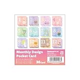 【WEB限定品】アルバム マンスリー デザインポケットカード ましかく判 36枚入り IT-DPCM-SQ-04【PT1】