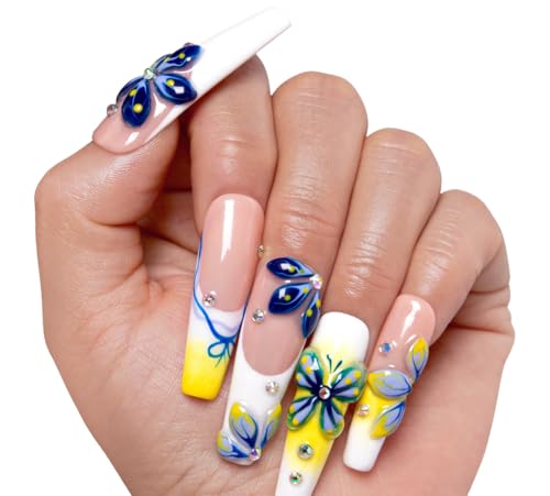 LOVFUL Reusable Press on Nails | Midnight Bloom | Salon