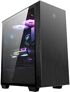 MSI MPG SEKIRA 100P Mid Tower Gaming PC Case - 4 x 120mm system fans; E-ATX; ATX; M-ATX; Mini-ITX; USB 3.2 Gen2 Type-C; Tempered Glass Window; Magnetic Dust Filter; Top Vent Lid