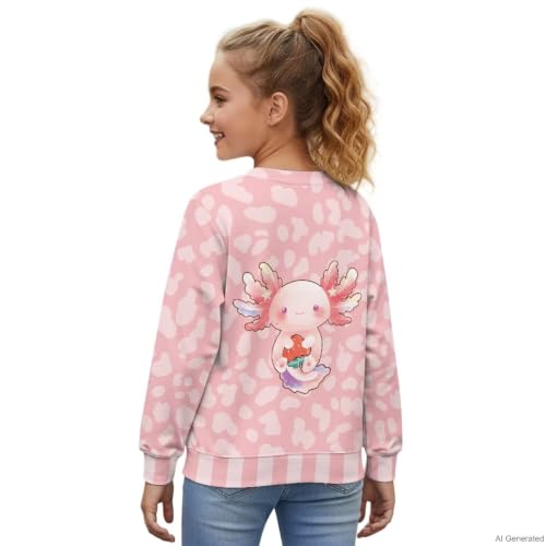Image of Girls Cardigans Sweater Long Sleeve Crew Neck Button Down Sweaters School Outerwear for Kids Fall Winter Tops