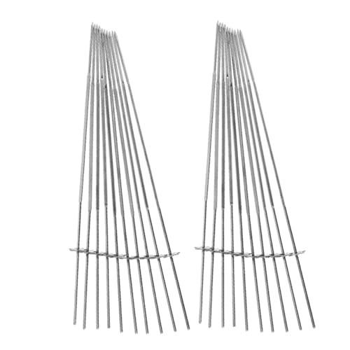 Yardenfun 20 Piezas Brochetas Inoxidable para Barbacoa con Sistema de Engranajes Giratorios Reutilizables para Carne Pollo Camarones y Verduras Exteriores Camping y Jardín