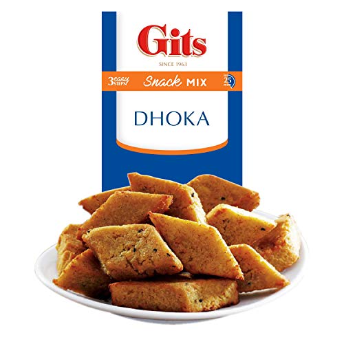 Image of Gits Instant Dhoka Snack Mix, Makes 24 Pieces, Pure Veg, Indian Snack Mix, 200g (Pack of 2)